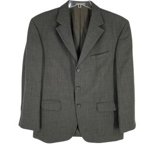 Oscar de‎ la Renta Men's 42 S Houndstooth 100% Wool Blazer Jacket Sport Coat